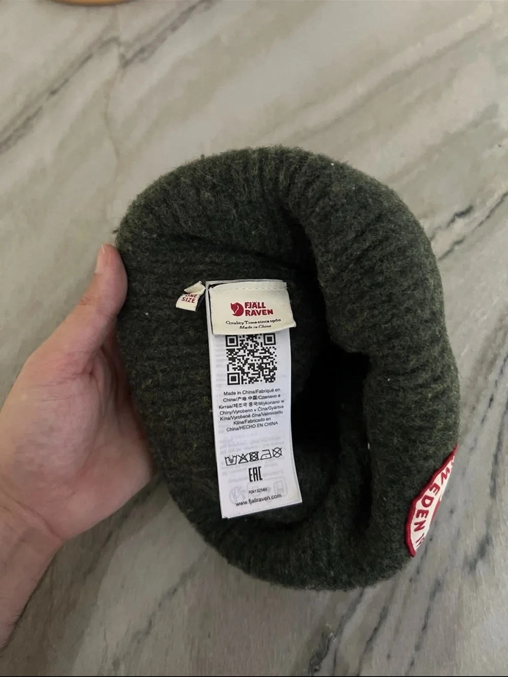 Fjallraven 1960 Logo Hat Green Wool Beanie OS